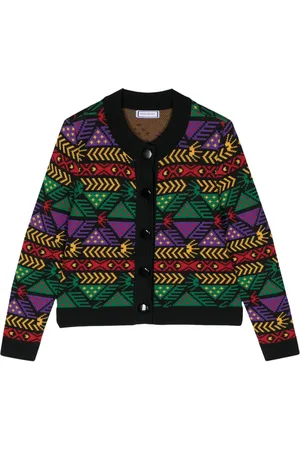 Saint Laurent Intarsia-knit wool cardigan