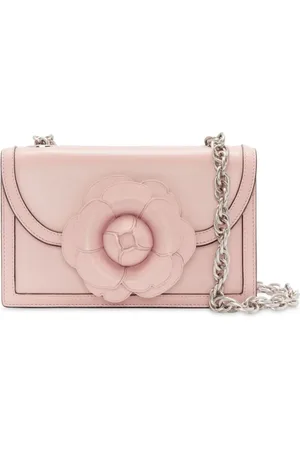 Oscar de la Renta Tro floral-appliqué shoulder bag