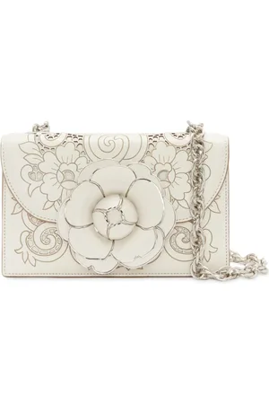 Oscar de la Renta Tro floral-appliqu?? shoulder bag