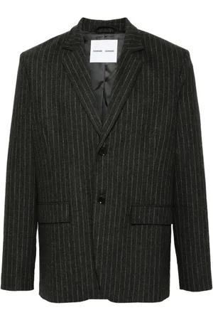 Samsøe Samsøe Single-breasted pinstripe-pattern blazer