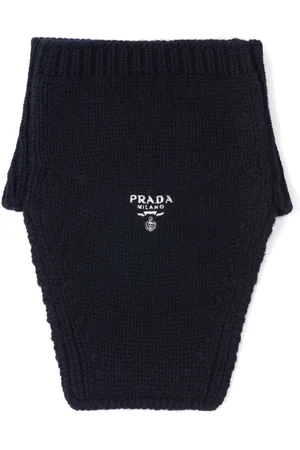 Prada Logo-embroidered cashmere dickey