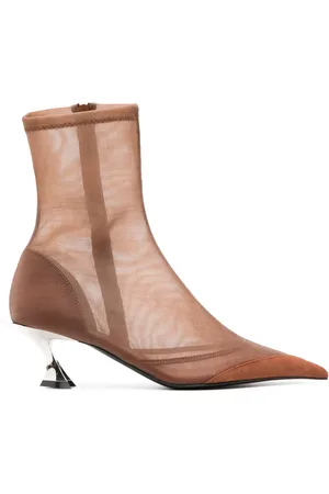 MUGLER 55mm mesh ankle boots