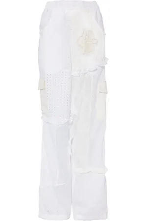 Cavia Panelled broderie-anglaise cargo trousers