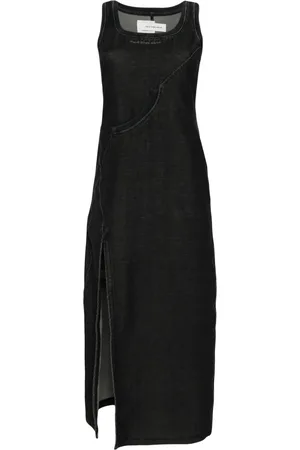 Feng Chen Wang Sleeveless denim maxi dress