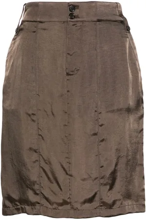 Saint Laurent Button-up satin miniskirt