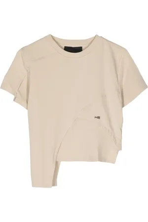 HELIOT EMIL Logo-print panelled t-shirt