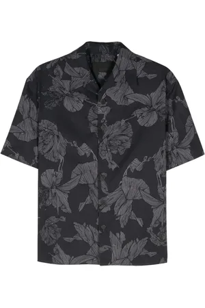 Neil Barrett Floral-print bowling shirt