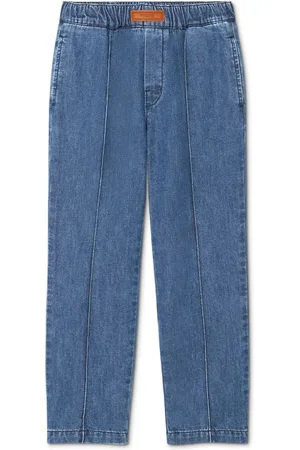 VERSACE Logo-appliqué straight-leg jeans