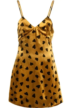 Saint Laurent All-over heart-print dress