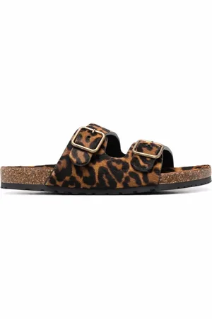 Saint Laurent Leopard-print buckle sandals