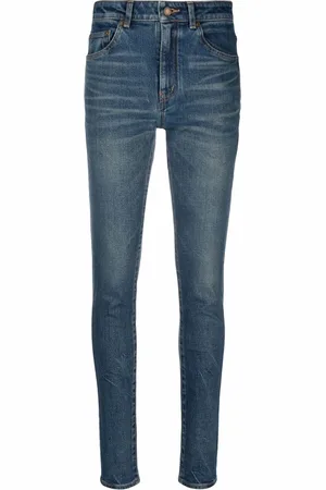 Saint Laurent Whiskered skinny jeans