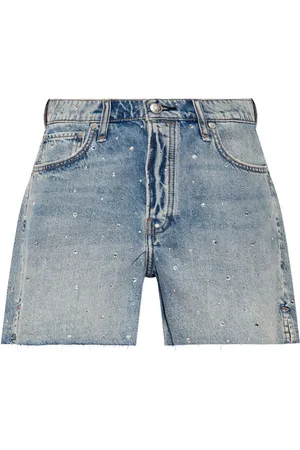 RAG&BONE Rhinestone-embellishment denim shorts