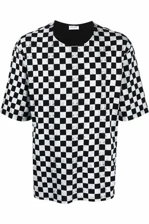 Saint Laurent Check-print T-shirt