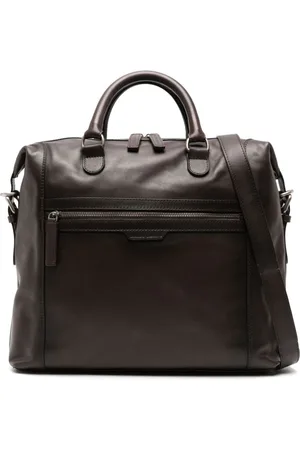 Officine creative Faded-effect leather tote bag