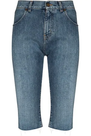 Saint Laurent High-waisted denim shorts