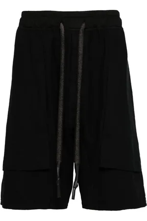ISAAC SELLAM EXPERIENCE Gusset-detail organic cotton track shorts