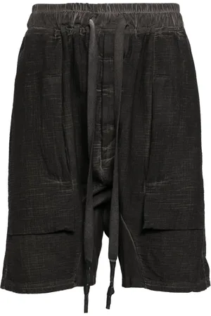 ISAAC SELLAM EXPERIENCE Gusset-detail organic cotton track shorts