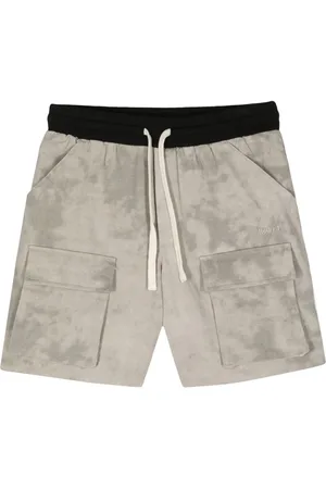 MOUTY Tie-dye drawstring cotton shorts