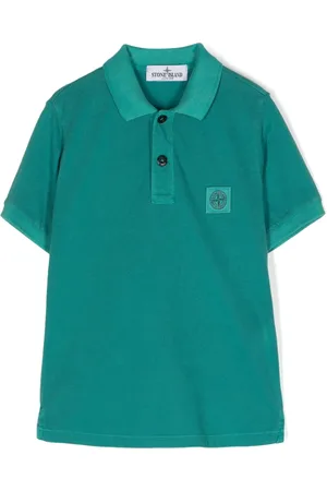 Stone Island Compass appliqué cotton polo shirt