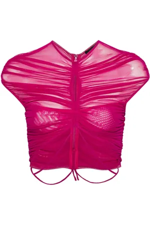 MUGLER Mesh crop top