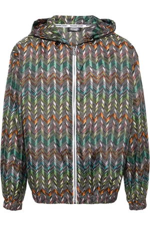 Missoni Chevron-print hooded jacket