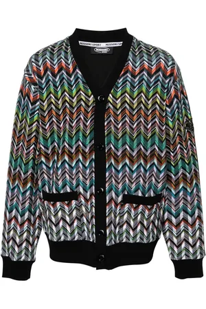 Missoni Logo-embroidered zigzag cardigan