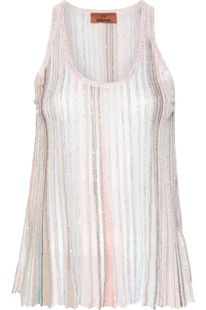 Missoni Sequined striped tank top