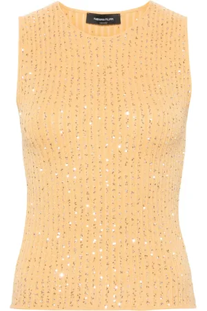 Fabiana Filippi Sequin-embellished tank top