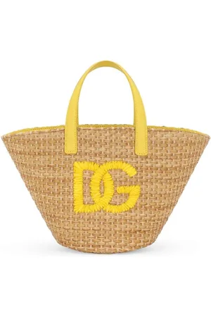 Dolce & Gabbana DG-embroidered interwoven tote bag