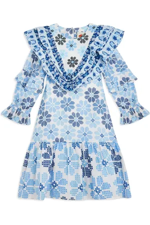Farm Rio Floral-print ruffled dress