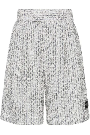 AMIRI Pleated bouclé skater shorts
