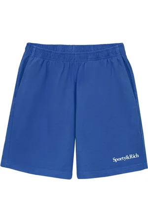 Sporty & Rich Logo-print cotton track shorts