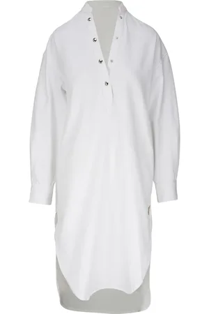 Khaite Seffi denim midi shirt dress