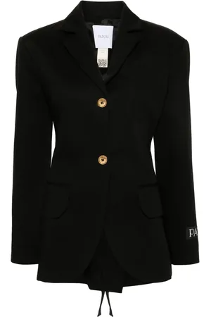 Patou Tie-fastening-straps twill blazer