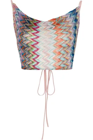 Missoni Zigzag-woven crop top