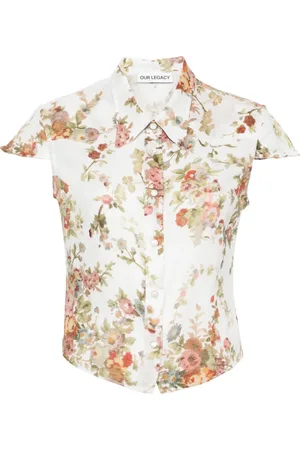 OUR LEGACY Daisy cotton cropped shirt