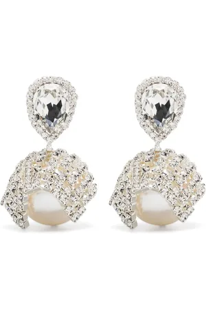 MAGDA BUTRYM Crystal-embellished clip-on earrings