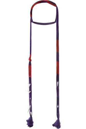 JORDAN LUCA Spike-embellished thin knit scarf
