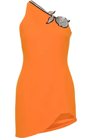 DAVID KOMA Floral-appliqué mini dress
