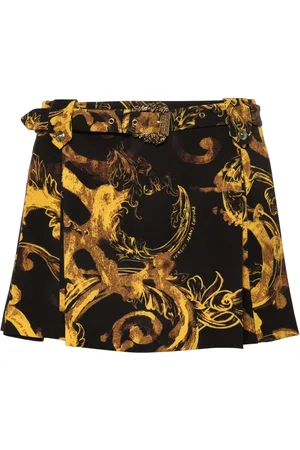 VERSACE Watercolor Couture-print mini skirt
