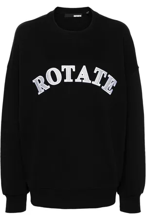 ROTATE Logo-patch organic-cotton sweatshirt