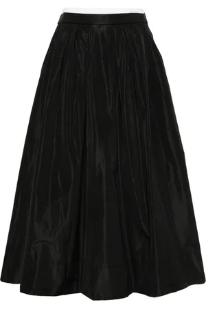 Maje Contrast-waistband midi skirt