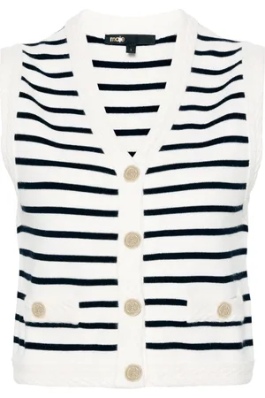 Maje Sleeveless striped cardigan