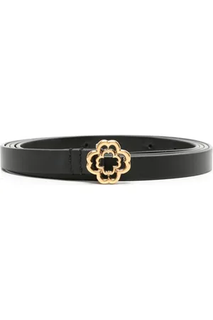 Maje Clover slim leather belt