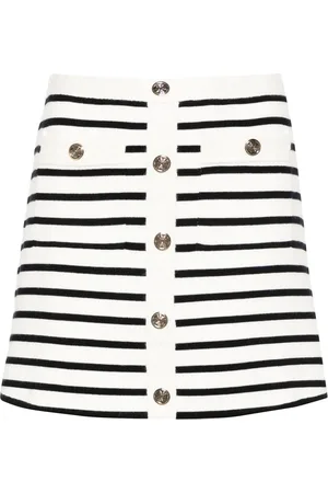 Maje Striped knitted miniskirt