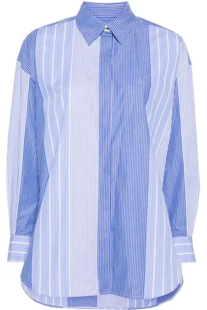 Maje Striped patchwork shirt