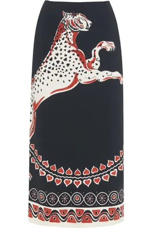 La DoubleJ Gattopardo-print pencil skirt