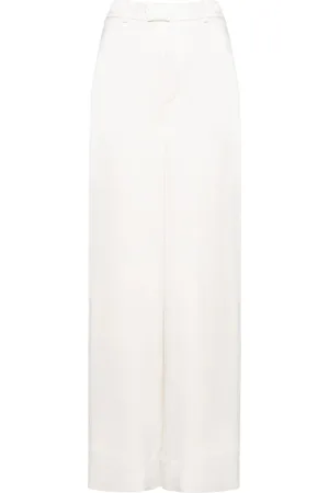 Saint Laurent High-waisted satin trousers