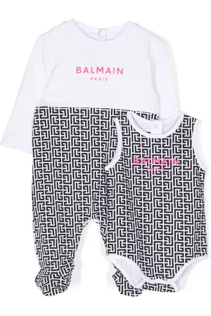 Balmain Monogram-print cotton pyjamas and body set