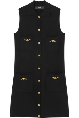 VERSACE Sleeveless knitted minidress